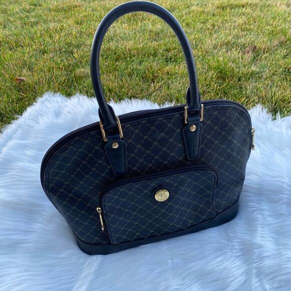 Rioni black and gold dome handle bag